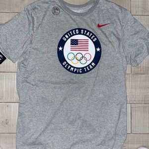 NIKE DRIFIT USA OLYMPIC GRAY SHIRT L or XL